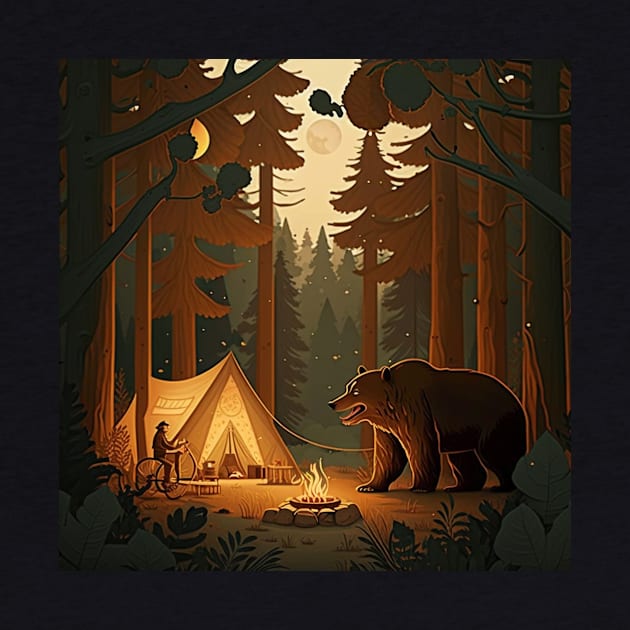 Camping with Bear,  Adventure in the Forest by dukito